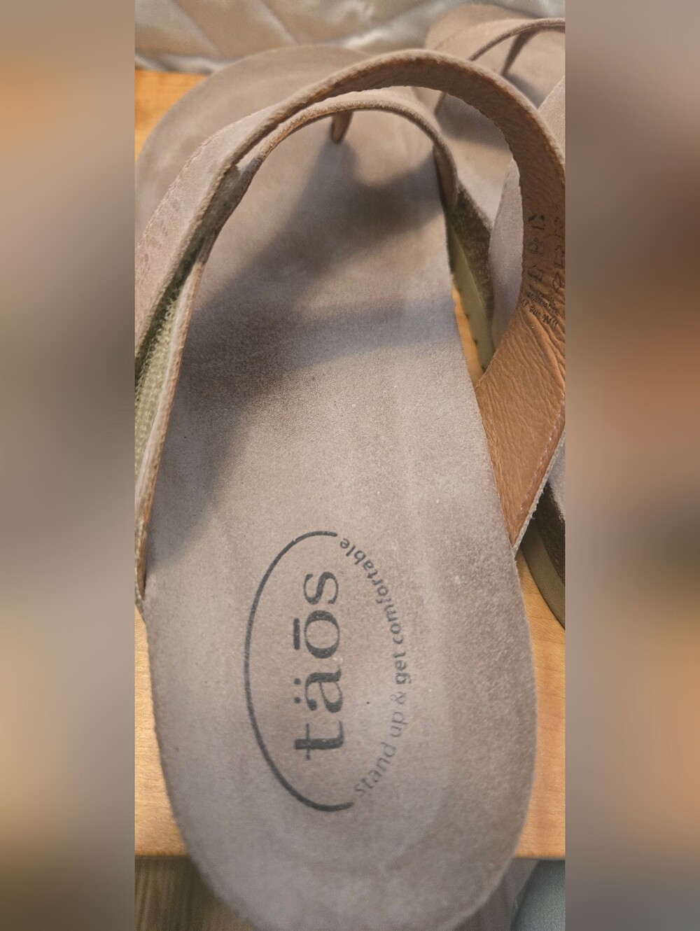 Taos Taupe Suede Slide Sandals - Picture 6 of 6